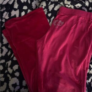 Juicy Couture Vibrant dark pink Velvet Leggings BRAND NEW